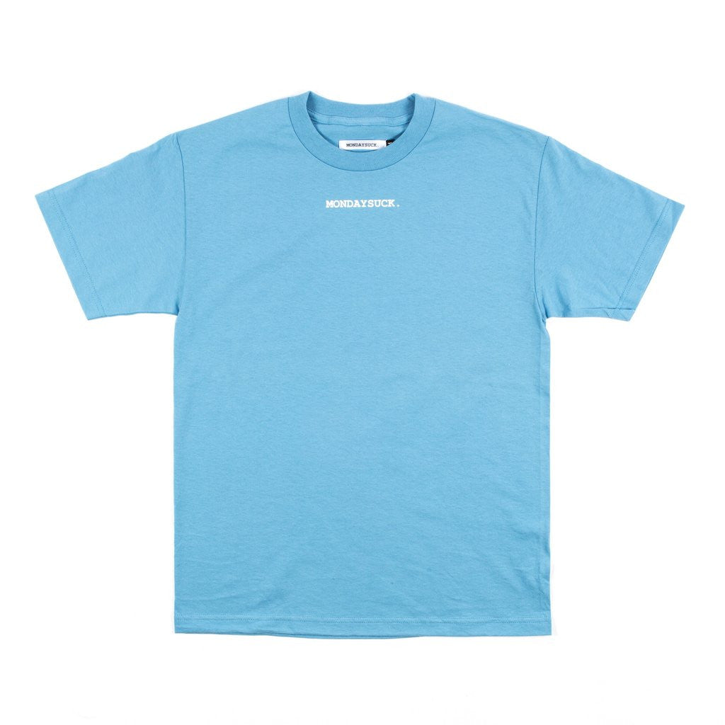 Mondays Suck Colorblock Logo Tee Blue