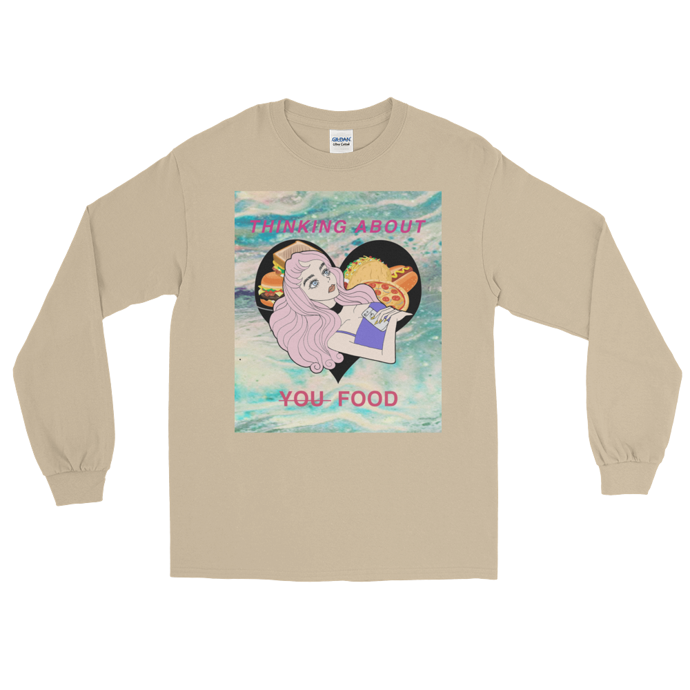 Peach Brain Thinking About Food Longsleeve