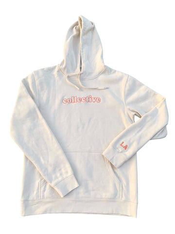 Collective LA Spring Embroidered Hoodie - Cream