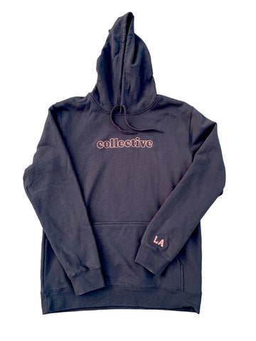 Collective LA Spring Embroidered Hoodie - Charcoal