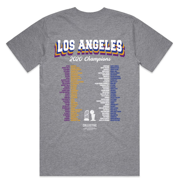 2 Titles Tee - Lakers x Dodgers 2020 Championship tee by Collective - Grey