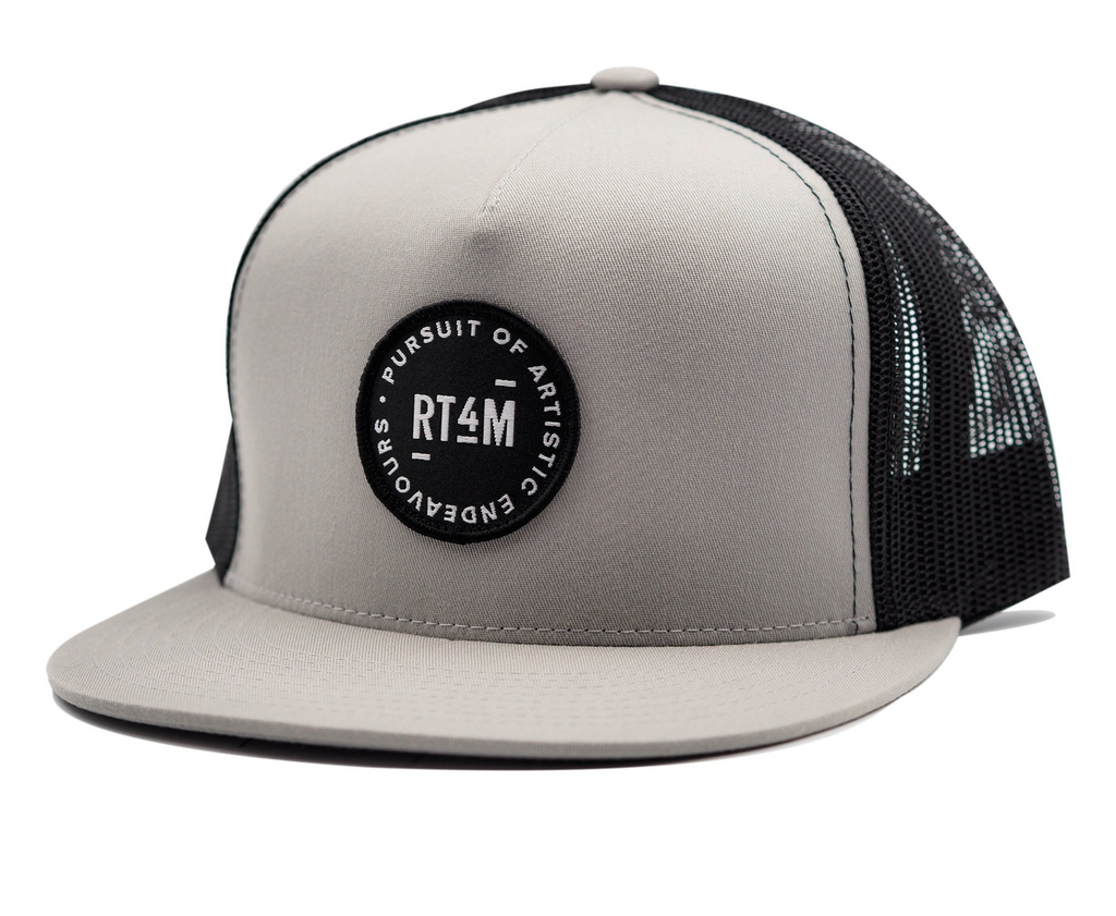 RT4M Grey and Black Endeavour Trucker Hat
