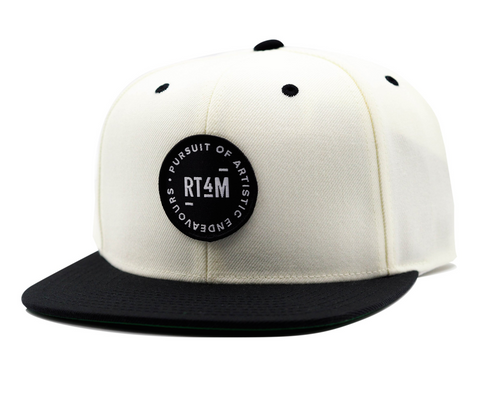 RT4M White and Black Endeavour Snapback Hat