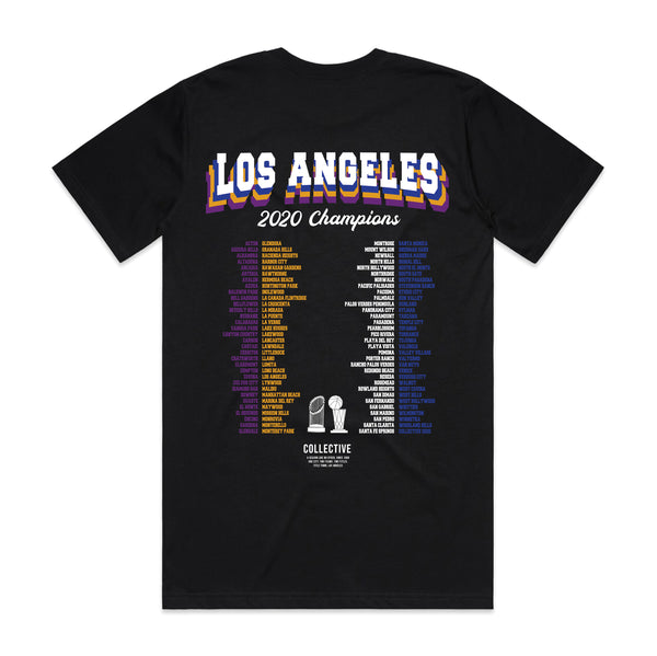 2 Titles - Lakers x Dodgers 2020 Championship T-Shirt - Black