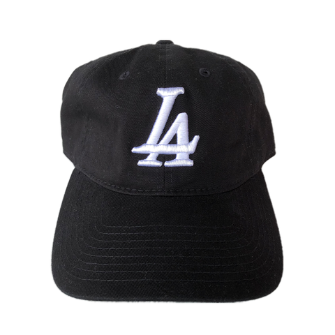 Collective LA Puff Embroidered Dad Hat in Black