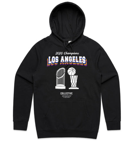 2 Titles - Lakers x Dodgers 2020 Championship Hoodie Sweater - Black All Over