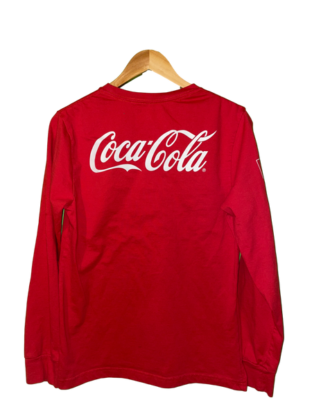 Coca-Cola Men's Size S Red Classic Coke Soda Graphic Tee Long Sleeve T-Shirt