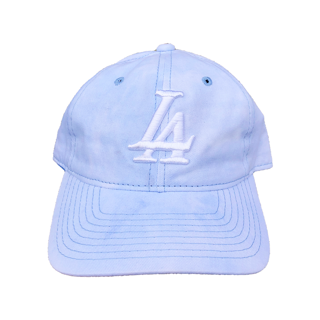Collective LA Puff Embroidered Dad Hat in Denim Blue