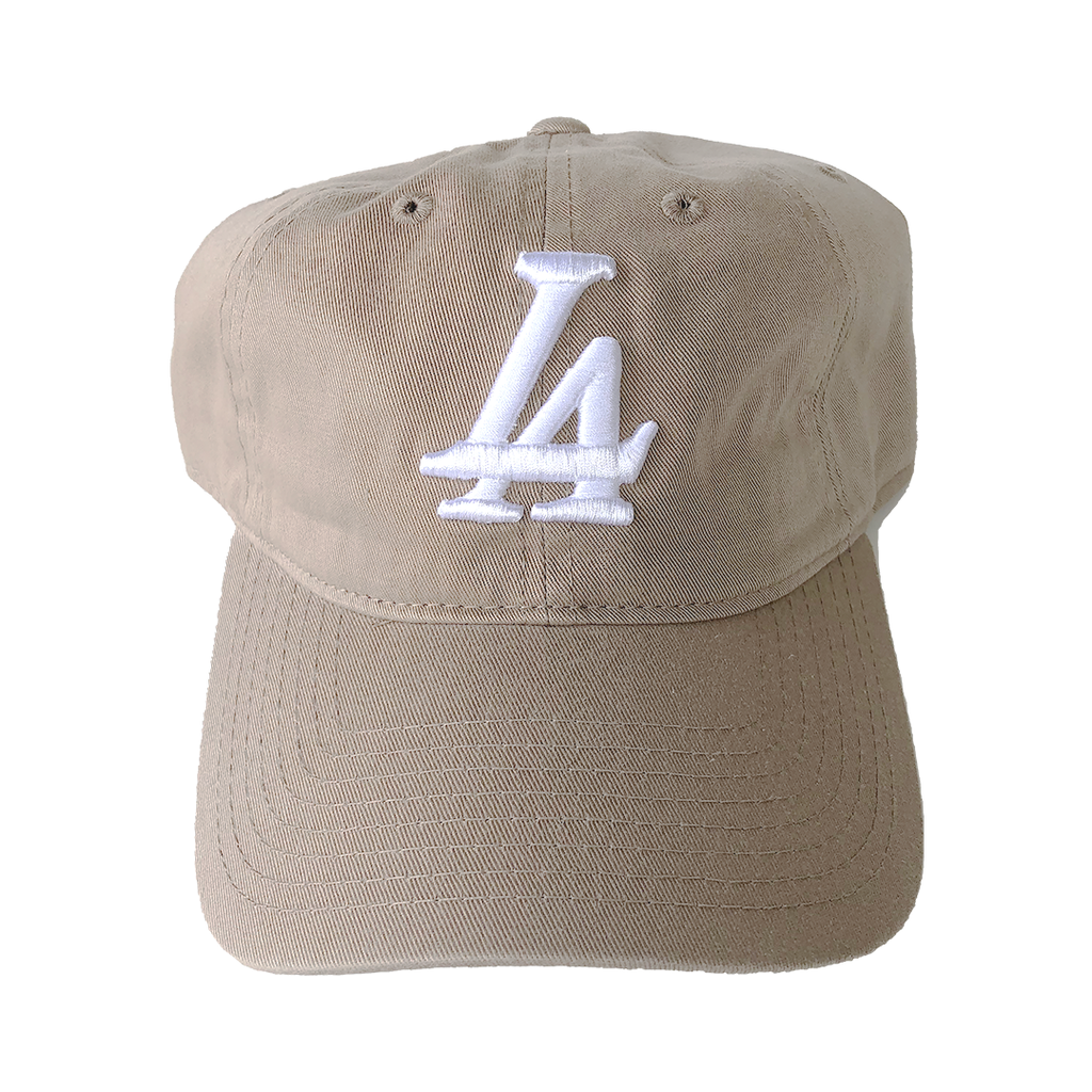 Collective LA Puff Embroidered Dad Hat in Khaki