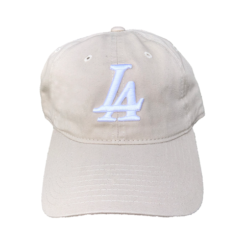 Collective LA Puff Embroidered Dad Hat in Stone