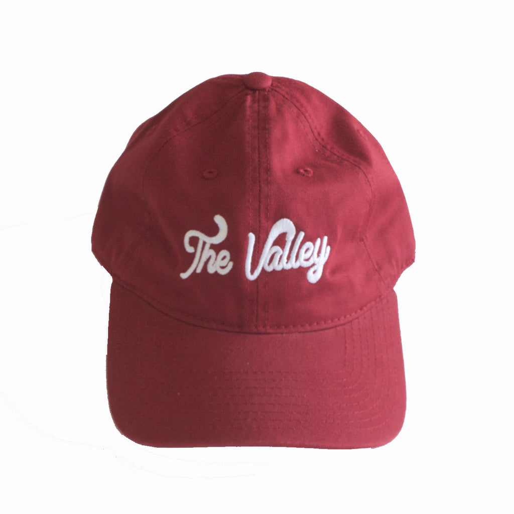The Valley Dad Hat in Cardinal